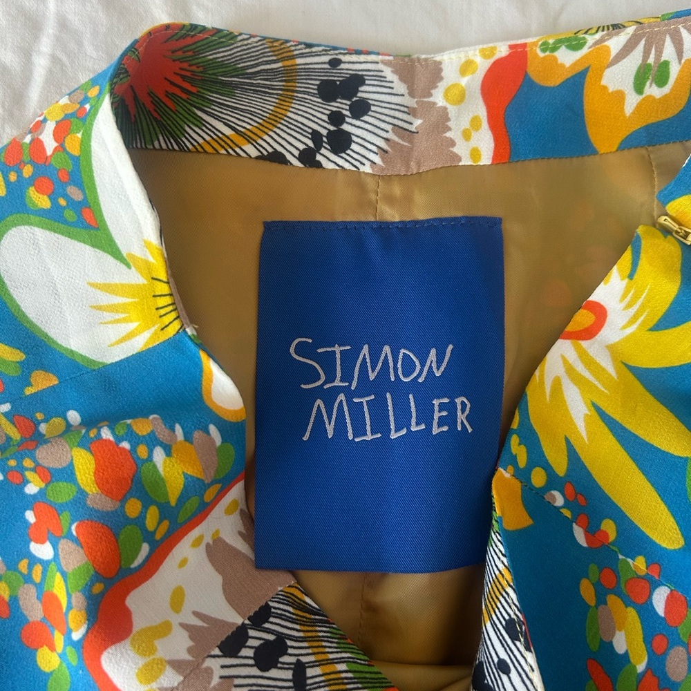 Simon Miller Floral Small Midi Skirt Maximalist Art Bright Whimsical Luxury - Picture 3 of 8